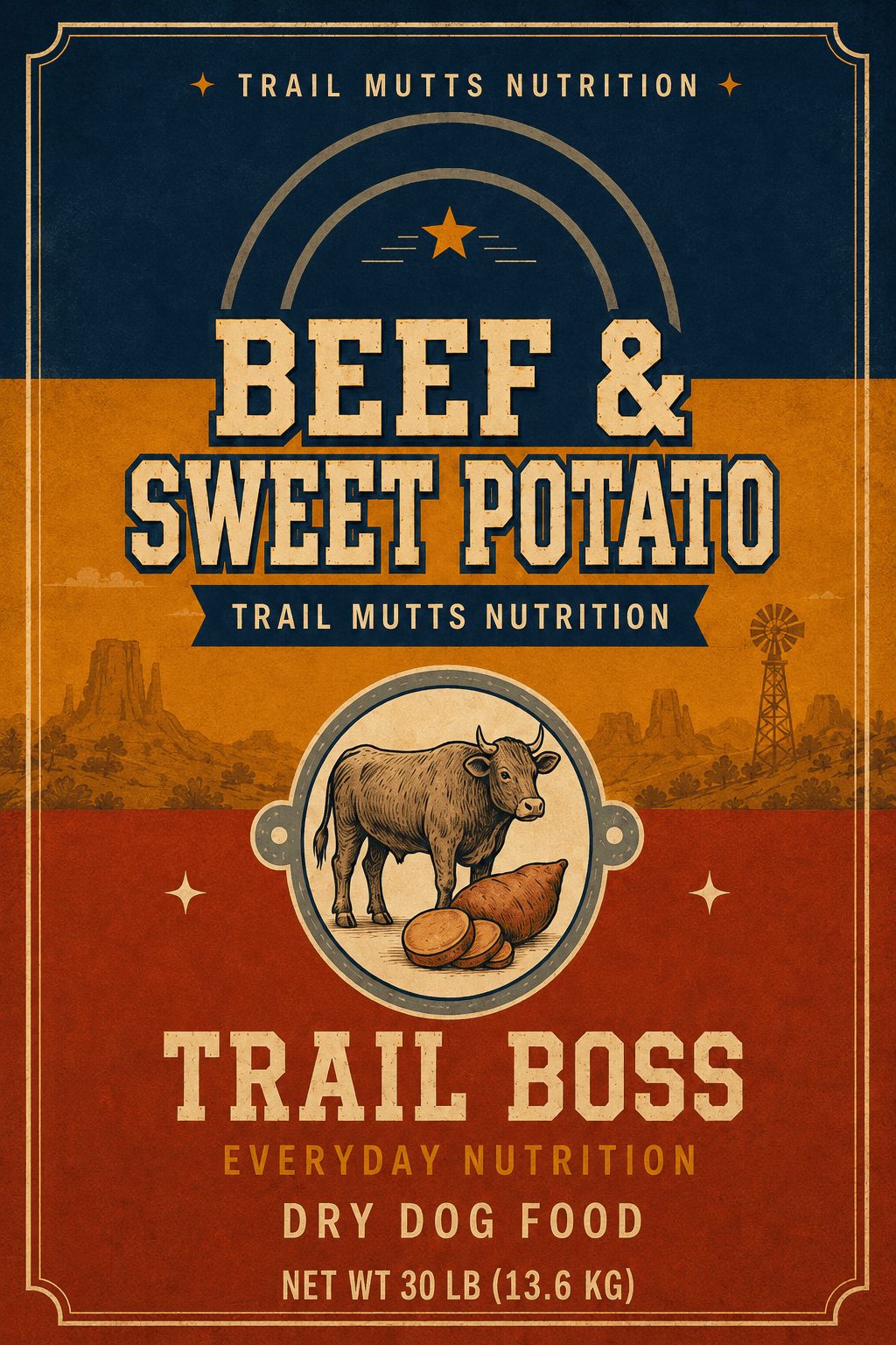 Beef & Sweet Potato Recipe supplied packaging concept