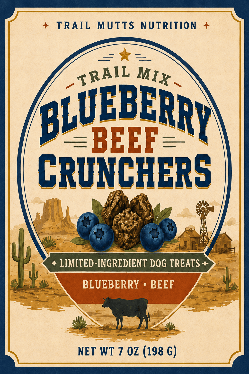 Beef & Blueberry Recipe supplied packaging concept